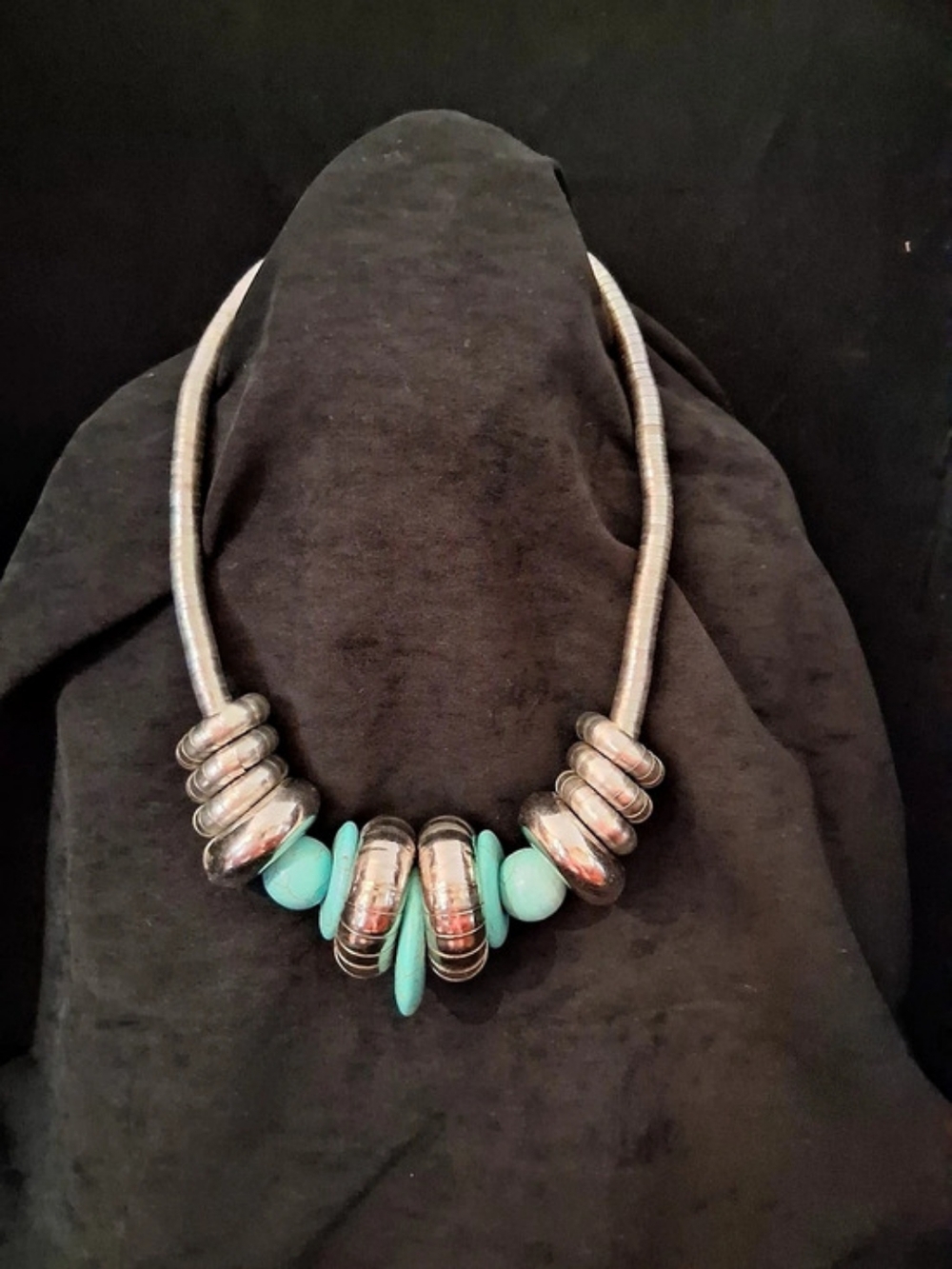 Turquoise Beaded Statement Necklace